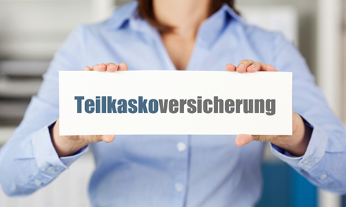 Schild von Teilkaskoversicherung
